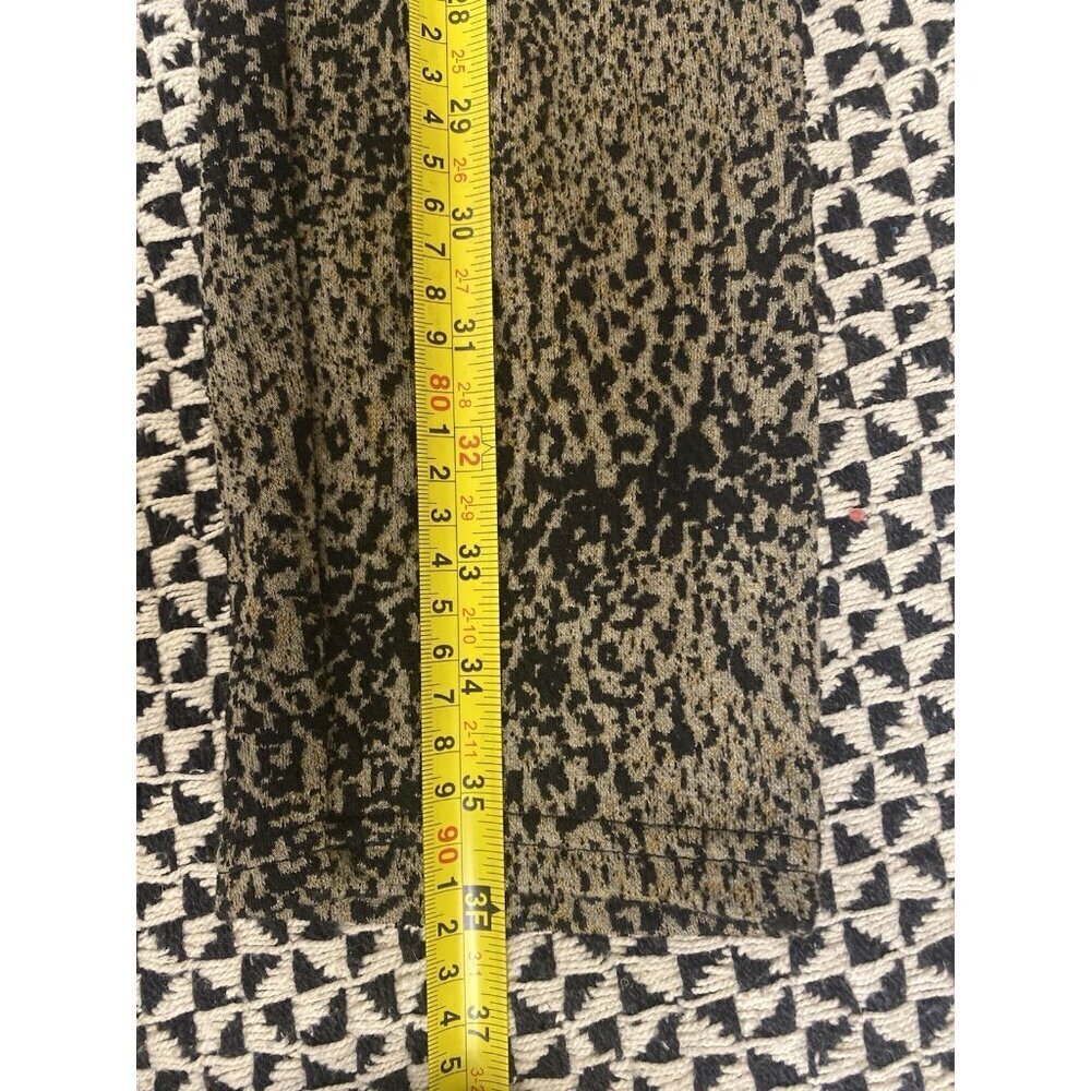 Free People Knit Leggings in Leopard Print Combo Vintage Tan Beige Size SP - Picture 5 of 9